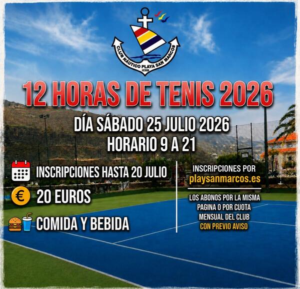 12 Horas de Tenis 2026